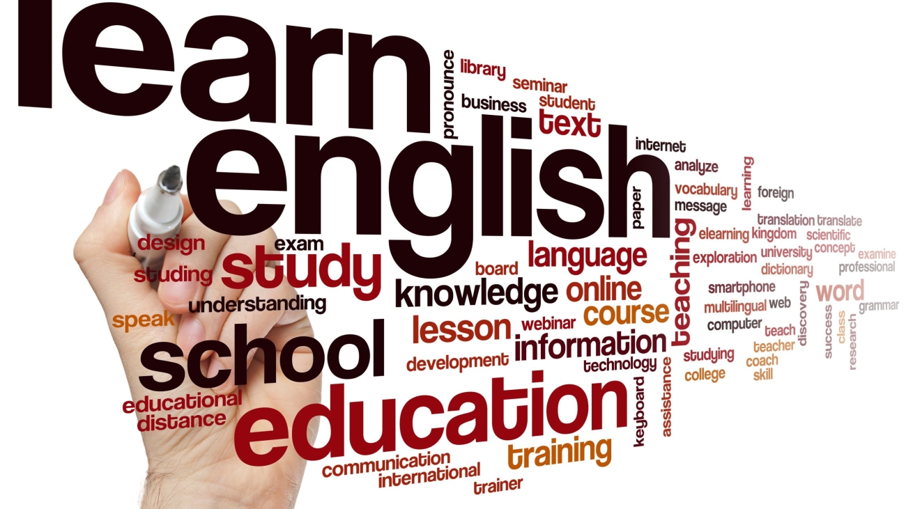 Learn english word cloud concept